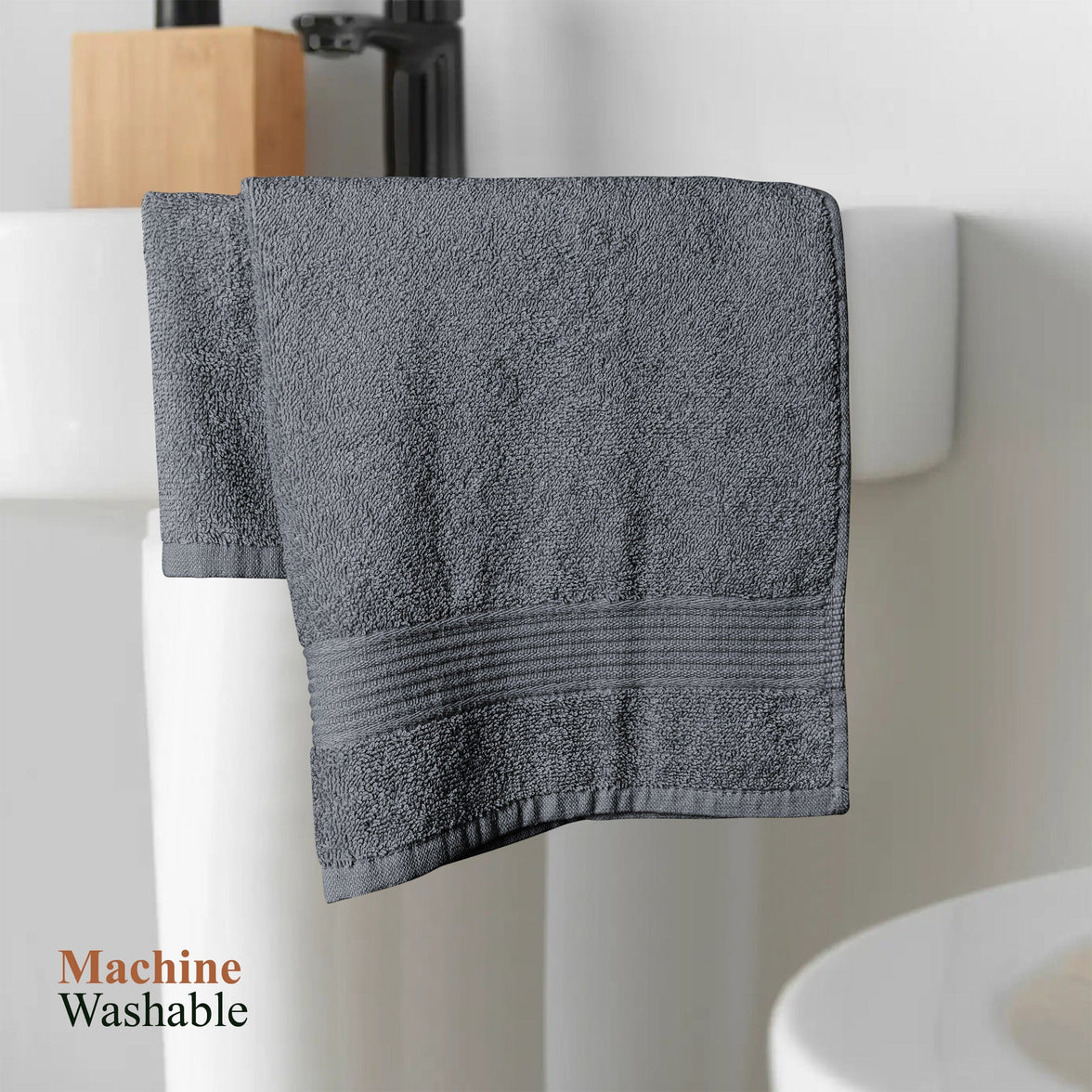 Rhodes Towel Grey 100% Cotton Hotel Quality Soft Super Absorbent Hand Bath Towels, Sheets & Face Cloths by OLIVIA ROCCO Towels