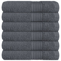 Rhodes Towel Grey 100% Cotton Hotel Quality Soft Super Absorbent Hand Bath Towels, Sheets & Face Cloths by OLIVIA ROCCO 6 PACK HAND TOWELS / GREY Towels