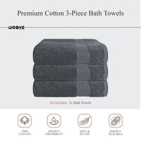 Rhodes Towel Grey 100% Cotton Hotel Quality Soft Super Absorbent Hand Bath Towels, Sheets & Face Cloths by OLIVIA ROCCO Towels
