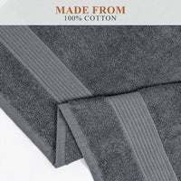 Rhodes Towel Grey 100% Cotton Hotel Quality Soft Super Absorbent Hand Bath Towels, Sheets & Face Cloths by OLIVIA ROCCO Towels