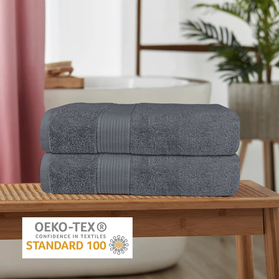Rhodes Towel Grey 100% Cotton Hotel Quality Soft Super Absorbent Hand Bath Towels, Sheets & Face Cloths by OLIVIA ROCCO Towels