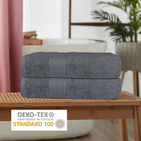 Rhodes Towel Grey 100% Cotton Hotel Quality Soft Super Absorbent Hand Bath Towels, Sheets & Face Cloths by OLIVIA ROCCO Towels