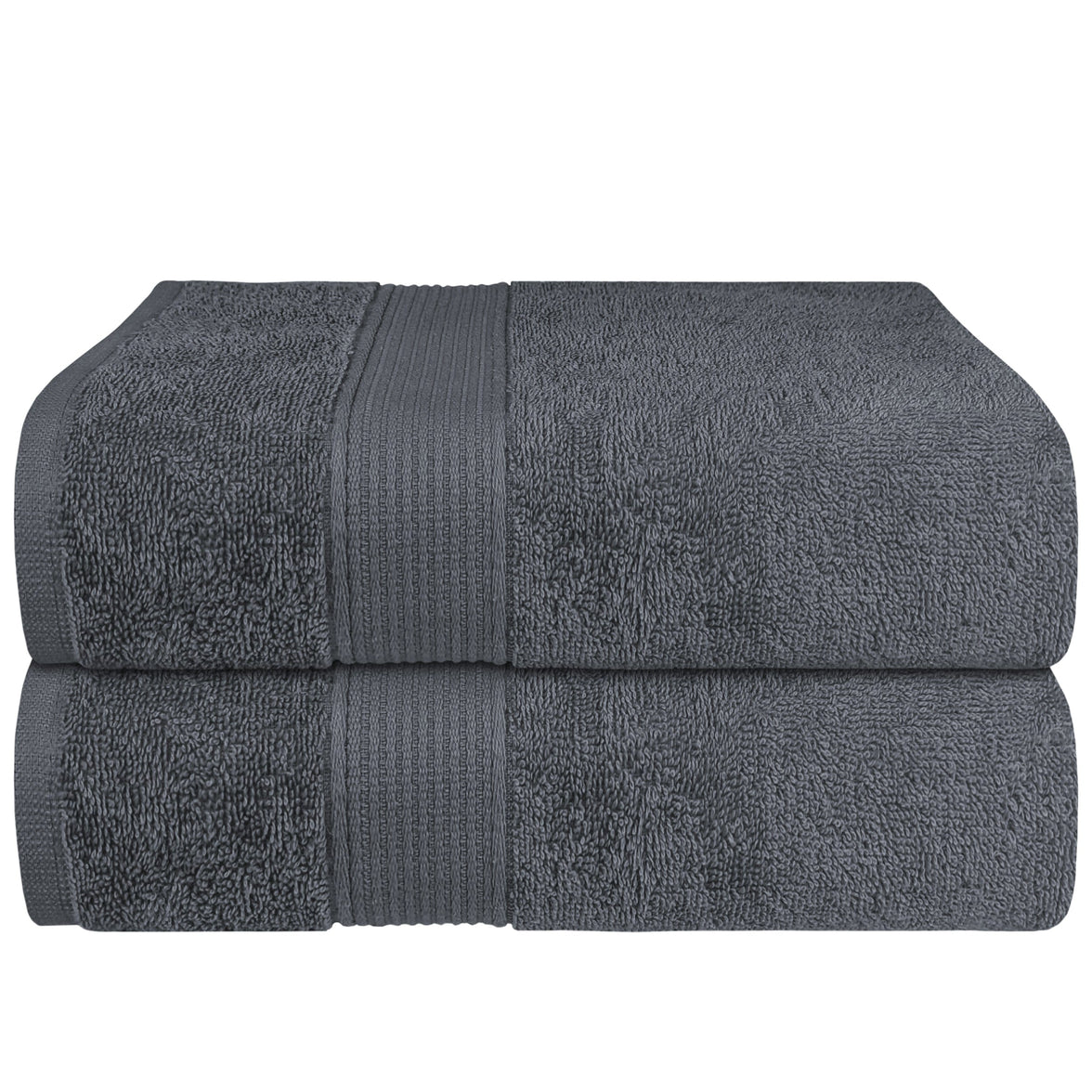 Rhodes Towel Grey 100% Cotton Hotel Quality Soft Super Absorbent Hand Bath Towels, Sheets & Face Cloths by OLIVIA ROCCO 2 PACK BATH SHEETS / GREY Towels