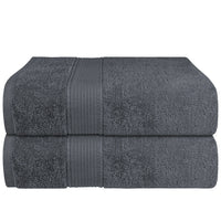 Rhodes Towel Grey 100% Cotton Hotel Quality Soft Super Absorbent Hand Bath Towels, Sheets & Face Cloths by OLIVIA ROCCO 2 PACK BATH SHEETS / GREY Towels