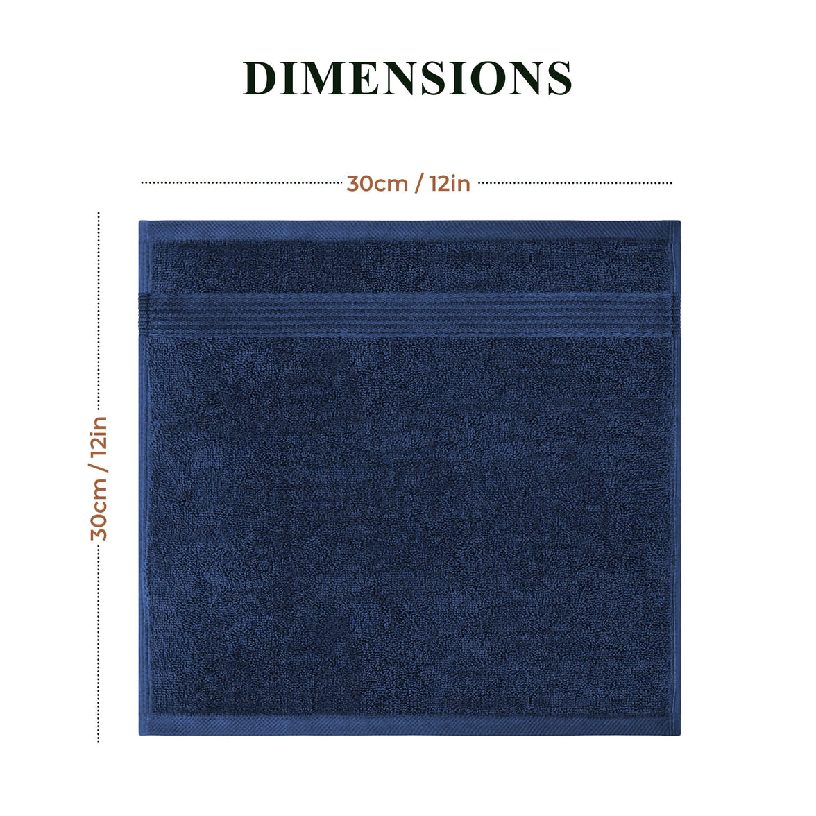 Rhodes Towel Royal Blue 100% Cotton Hotel Quality Soft Super Absorbent Hand Bath Towels, Sheets & Face Cloths by OLIVIA ROCCO Towels