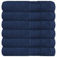 Rhodes Towel Royal Blue 100% Cotton Hotel Quality Soft Super Absorbent Hand Bath Towels, Sheets & Face Cloths by OLIVIA ROCCO 6 PACK HAND TOWELS / ROYAL BLUE Towels