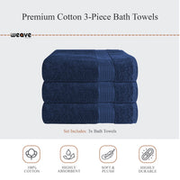 Rhodes Towel Royal Blue 100% Cotton Hotel Quality Soft Super Absorbent Hand Bath Towels, Sheets & Face Cloths by OLIVIA ROCCO Towels