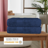 Rhodes Towel Royal Blue 100% Cotton Hotel Quality Soft Super Absorbent Hand Bath Towels, Sheets & Face Cloths by OLIVIA ROCCO Towels