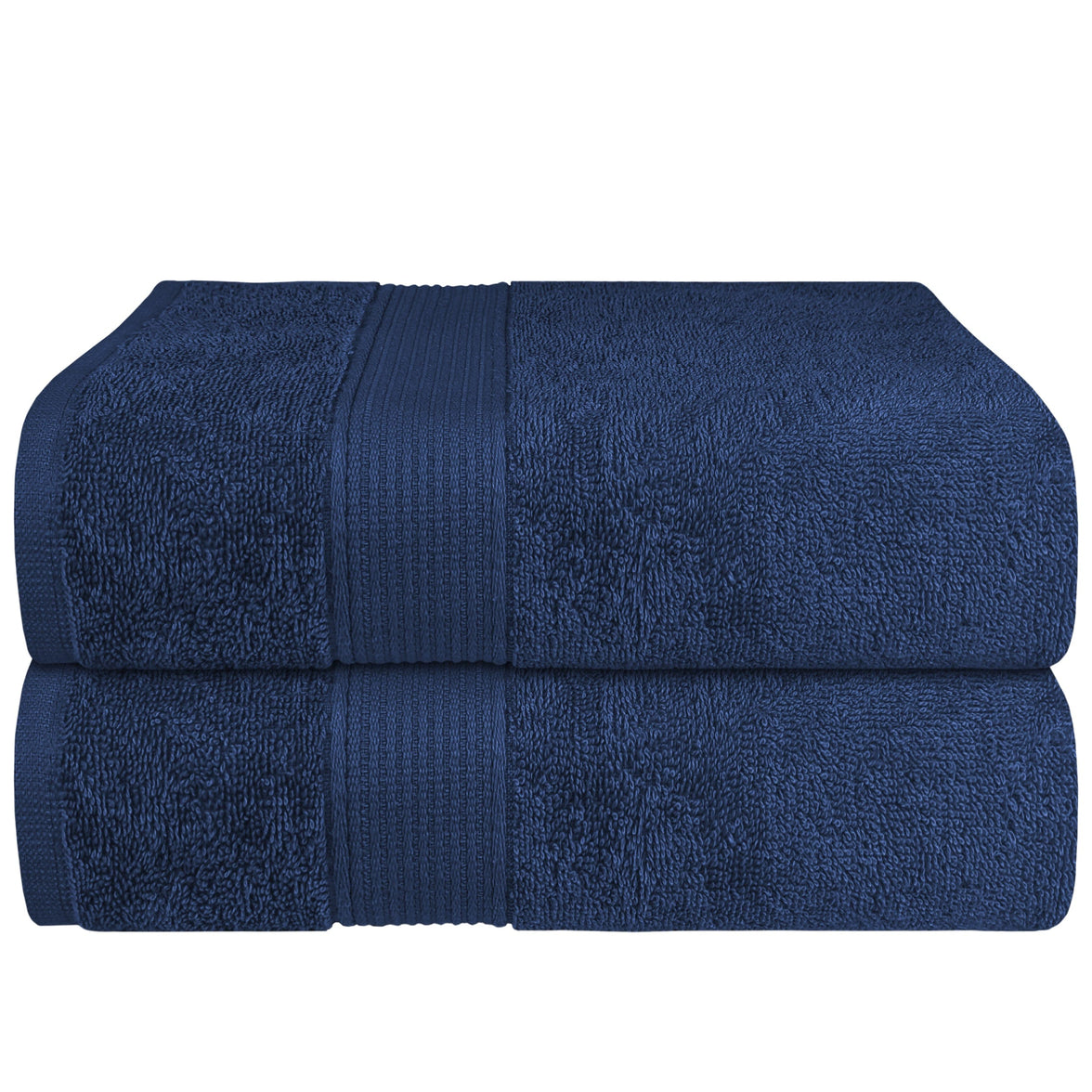 Rhodes Towel Royal Blue 100% Cotton Hotel Quality Soft Super Absorbent Hand Bath Towels, Sheets & Face Cloths by OLIVIA ROCCO 2 PACK BATH SHEETS / ROYAL BLUE Towels