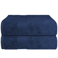 Rhodes Towel Royal Blue 100% Cotton Hotel Quality Soft Super Absorbent Hand Bath Towels, Sheets & Face Cloths by OLIVIA ROCCO 2 PACK BATH SHEETS / ROYAL BLUE Towels