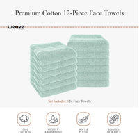 Rhodes Towel Seafoam 100% Cotton Hotel Quality Soft Super Absorbent Hand Bath Towels, Sheets & Face Cloths by OLIVIA ROCCO Towels
