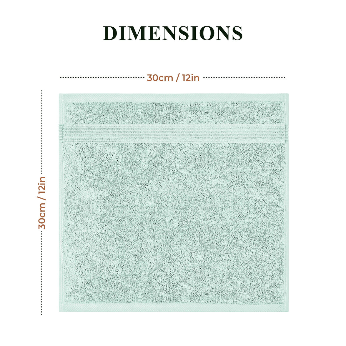 Rhodes Towel Seafoam 100% Cotton Hotel Quality Soft Super Absorbent Hand Bath Towels, Sheets & Face Cloths by OLIVIA ROCCO Towels