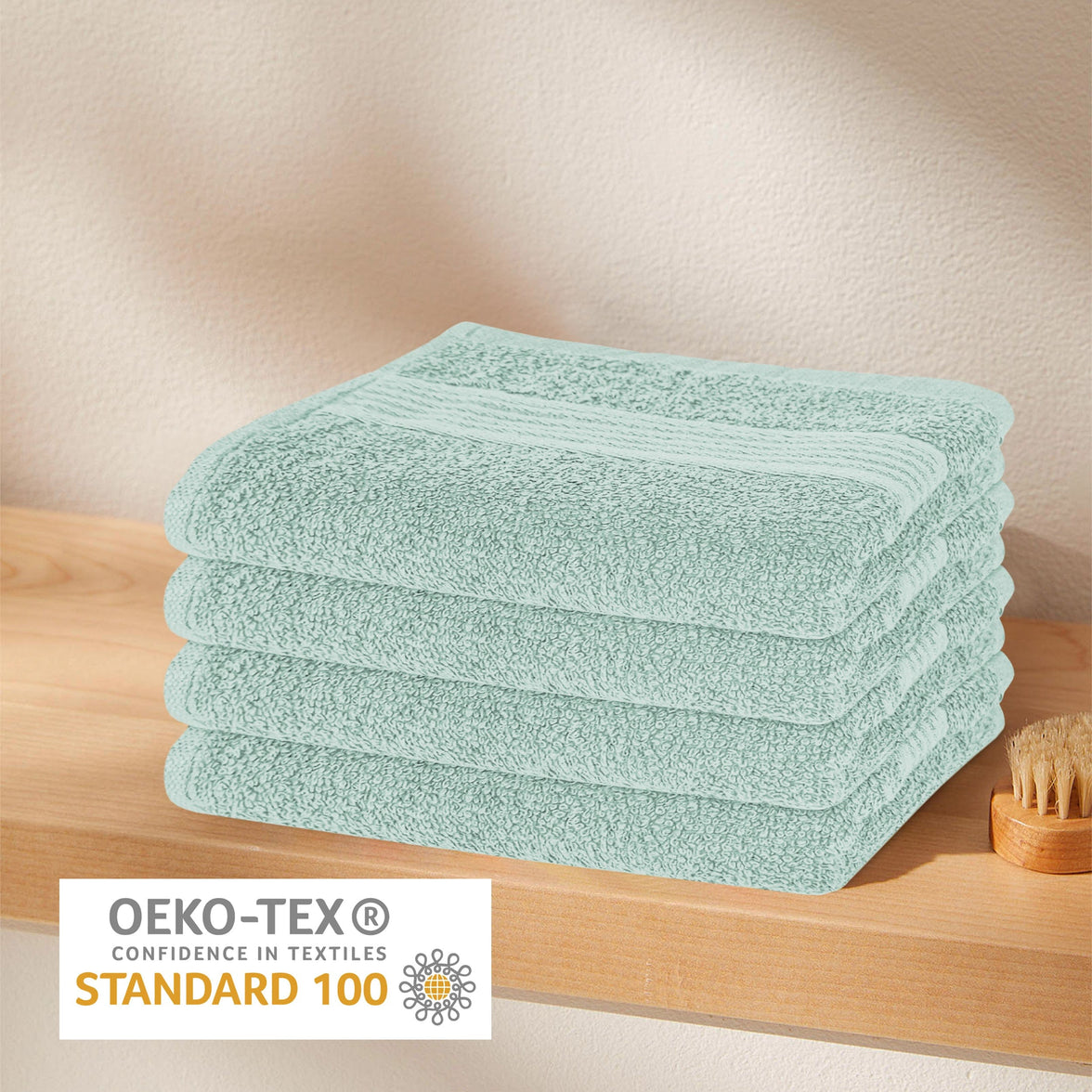 Rhodes Towel Seafoam 100% Cotton Hotel Quality Soft Super Absorbent Hand Bath Towels, Sheets & Face Cloths by OLIVIA ROCCO Towels