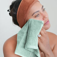 Rhodes Towel Seafoam 100% Cotton Hotel Quality Soft Super Absorbent Hand Bath Towels, Sheets & Face Cloths by OLIVIA ROCCO Towels