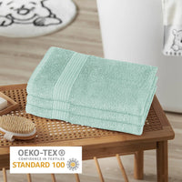 Rhodes Towel Seafoam 100% Cotton Hotel Quality Soft Super Absorbent Hand Bath Towels, Sheets & Face Cloths by OLIVIA ROCCO Towels