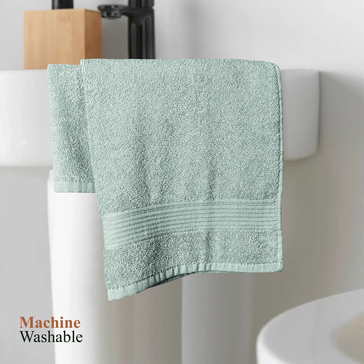 Rhodes Towel Seafoam 100% Cotton Hotel Quality Soft Super Absorbent Hand Bath Towels, Sheets & Face Cloths by OLIVIA ROCCO Towels