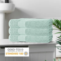 Rhodes Towel Seafoam 100% Cotton Hotel Quality Soft Super Absorbent Hand Bath Towels, Sheets & Face Cloths by OLIVIA ROCCO Towels