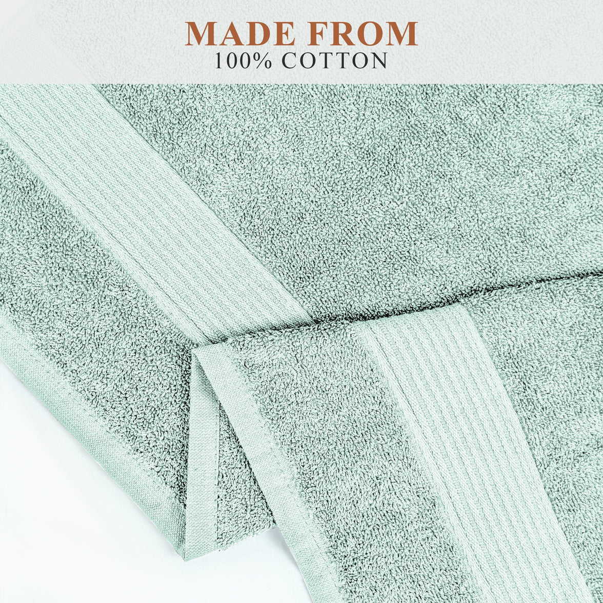 Rhodes Towel Seafoam 100% Cotton Hotel Quality Soft Super Absorbent Hand Bath Towels, Sheets & Face Cloths by OLIVIA ROCCO Towels