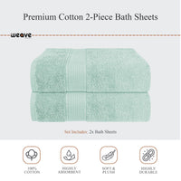 Rhodes Towel Seafoam 100% Cotton Hotel Quality Soft Super Absorbent Hand Bath Towels, Sheets & Face Cloths by OLIVIA ROCCO Towels