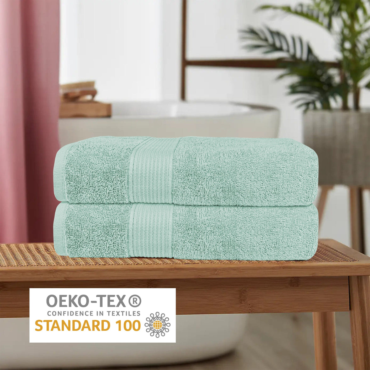 Rhodes Towel Seafoam 100% Cotton Hotel Quality Soft Super Absorbent Hand Bath Towels, Sheets & Face Cloths by OLIVIA ROCCO Towels