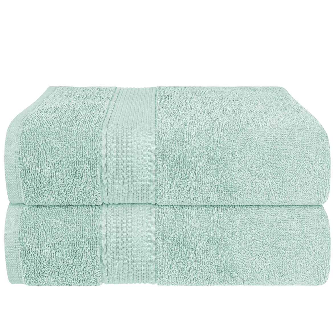 Rhodes Towel Seafoam 100% Cotton Hotel Quality Soft Super Absorbent Hand Bath Towels, Sheets & Face Cloths by OLIVIA ROCCO 2 PACK BATH SHEETS / SEAFOAM Towels