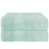 Rhodes Towel Seafoam 100% Cotton Hotel Quality Soft Super Absorbent Hand Bath Towels, Sheets & Face Cloths by OLIVIA ROCCO 2 PACK BATH SHEETS / SEAFOAM Towels