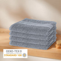 Rhodes Towel Silver 100% Cotton Hotel Quality Soft Super Absorbent Hand Bath Towels, Sheets & Face Cloths by OLIVIA ROCCO Towels