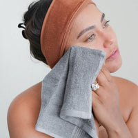 Rhodes Towel Silver 100% Cotton Hotel Quality Soft Super Absorbent Hand Bath Towels, Sheets & Face Cloths by OLIVIA ROCCO Towels
