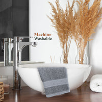 Rhodes Towel Silver 100% Cotton Hotel Quality Soft Super Absorbent Hand Bath Towels, Sheets & Face Cloths by OLIVIA ROCCO Towels