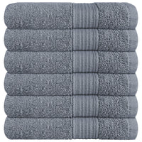 Rhodes Towel Silver 100% Cotton Hotel Quality Soft Super Absorbent Hand Bath Towels, Sheets & Face Cloths by OLIVIA ROCCO 6 PACK HAND TOWELS / SILVER Towels