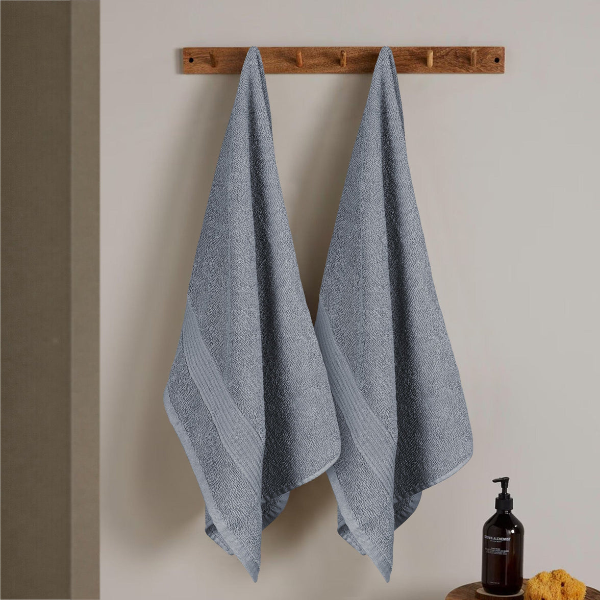 Rhodes Towel Silver 100% Cotton Hotel Quality Soft Super Absorbent Hand Bath Towels, Sheets & Face Cloths by OLIVIA ROCCO Towels