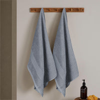 Rhodes Towel Silver 100% Cotton Hotel Quality Soft Super Absorbent Hand Bath Towels, Sheets & Face Cloths by OLIVIA ROCCO Towels