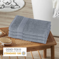 Rhodes Towel Silver 100% Cotton Hotel Quality Soft Super Absorbent Hand Bath Towels, Sheets & Face Cloths by OLIVIA ROCCO Towels