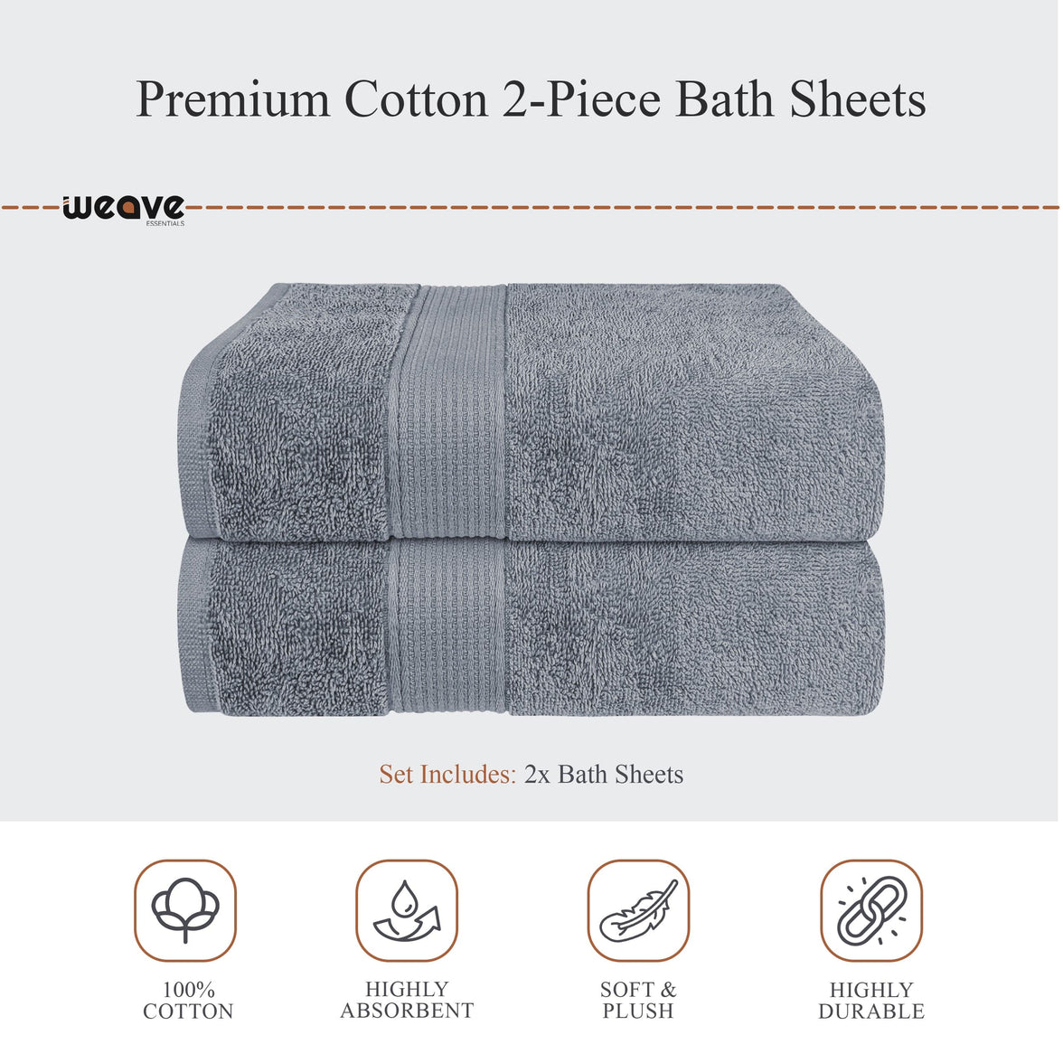 Rhodes Towel Silver 100% Cotton Hotel Quality Soft Super Absorbent Hand Bath Towels, Sheets & Face Cloths by OLIVIA ROCCO Towels
