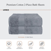 Rhodes Towel Silver 100% Cotton Hotel Quality Soft Super Absorbent Hand Bath Towels, Sheets & Face Cloths by OLIVIA ROCCO Towels