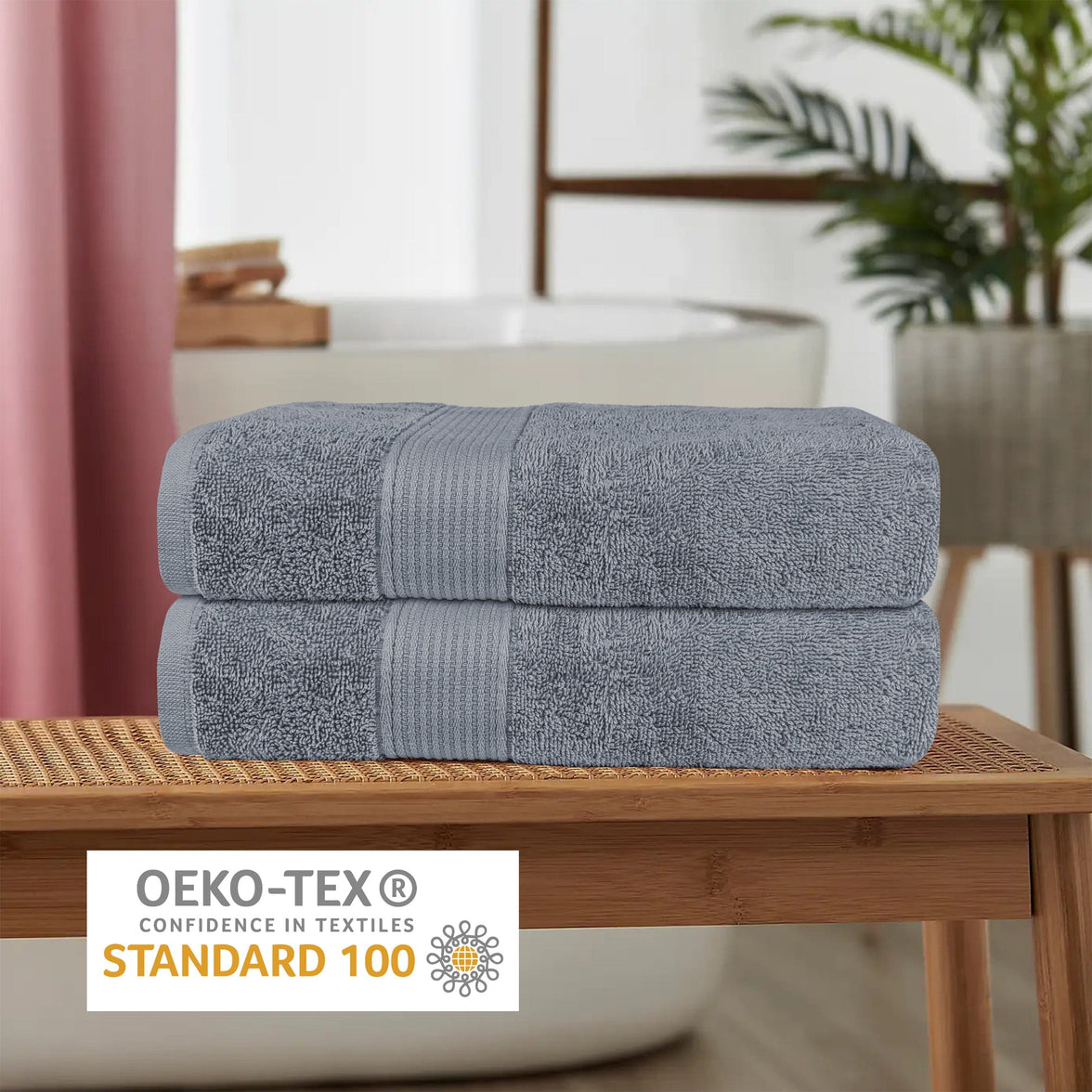 Rhodes Towel Silver 100% Cotton Hotel Quality Soft Super Absorbent Hand Bath Towels, Sheets & Face Cloths by OLIVIA ROCCO Towels