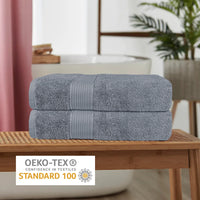Rhodes Towel Silver 100% Cotton Hotel Quality Soft Super Absorbent Hand Bath Towels, Sheets & Face Cloths by OLIVIA ROCCO Towels
