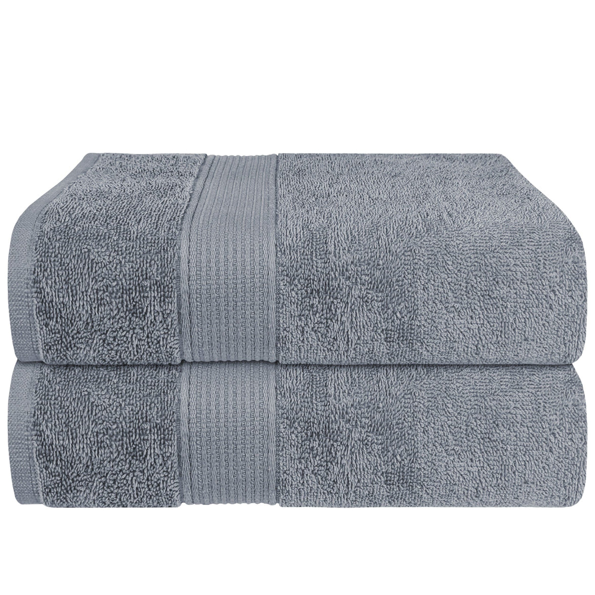 Rhodes Towel Silver 100% Cotton Hotel Quality Soft Super Absorbent Hand Bath Towels, Sheets & Face Cloths by OLIVIA ROCCO 2 PACK BATH SHEETS / SILVER Towels