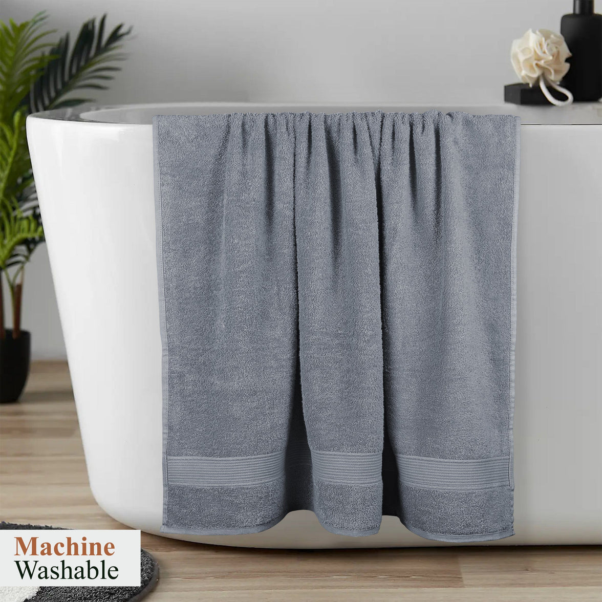 Rhodes Towel Silver 100% Cotton Hotel Quality Soft Super Absorbent Hand Bath Towels, Sheets & Face Cloths by OLIVIA ROCCO Towels