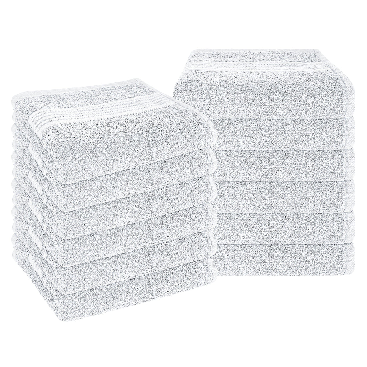 Rhodes Towel White 100% Cotton Hotel Quality Soft Super Absorbent Hand Bath Towels, Sheets & Face Cloths by OLIVIA ROCCO 12 PACK FACE CLOTHS / WHITE Towels