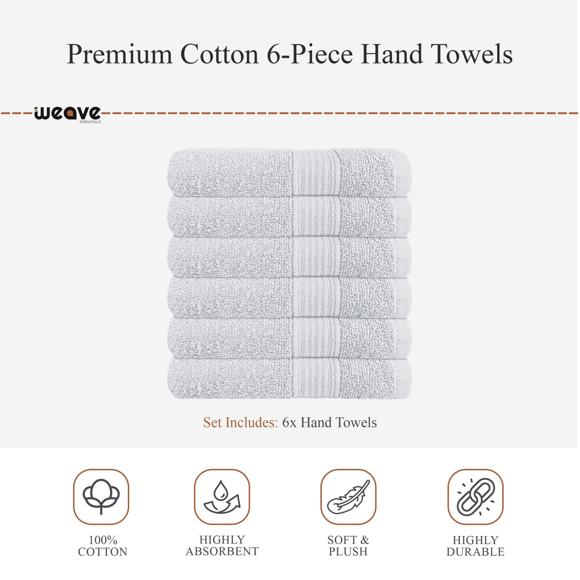 Rhodes Towel White 100% Cotton Hotel Quality Soft Super Absorbent Hand Bath Towels, Sheets & Face Cloths by OLIVIA ROCCO Towels