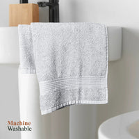 Rhodes Towel White 100% Cotton Hotel Quality Soft Super Absorbent Hand Bath Towels, Sheets & Face Cloths by OLIVIA ROCCO Towels