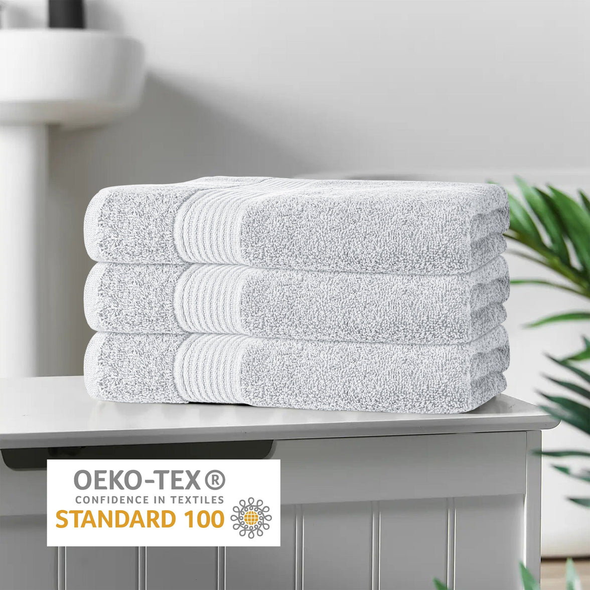 Rhodes Towel White 100% Cotton Hotel Quality Soft Super Absorbent Hand Bath Towels, Sheets & Face Cloths by OLIVIA ROCCO Towels