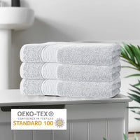 Rhodes Towel White 100% Cotton Hotel Quality Soft Super Absorbent Hand Bath Towels, Sheets & Face Cloths by OLIVIA ROCCO Towels