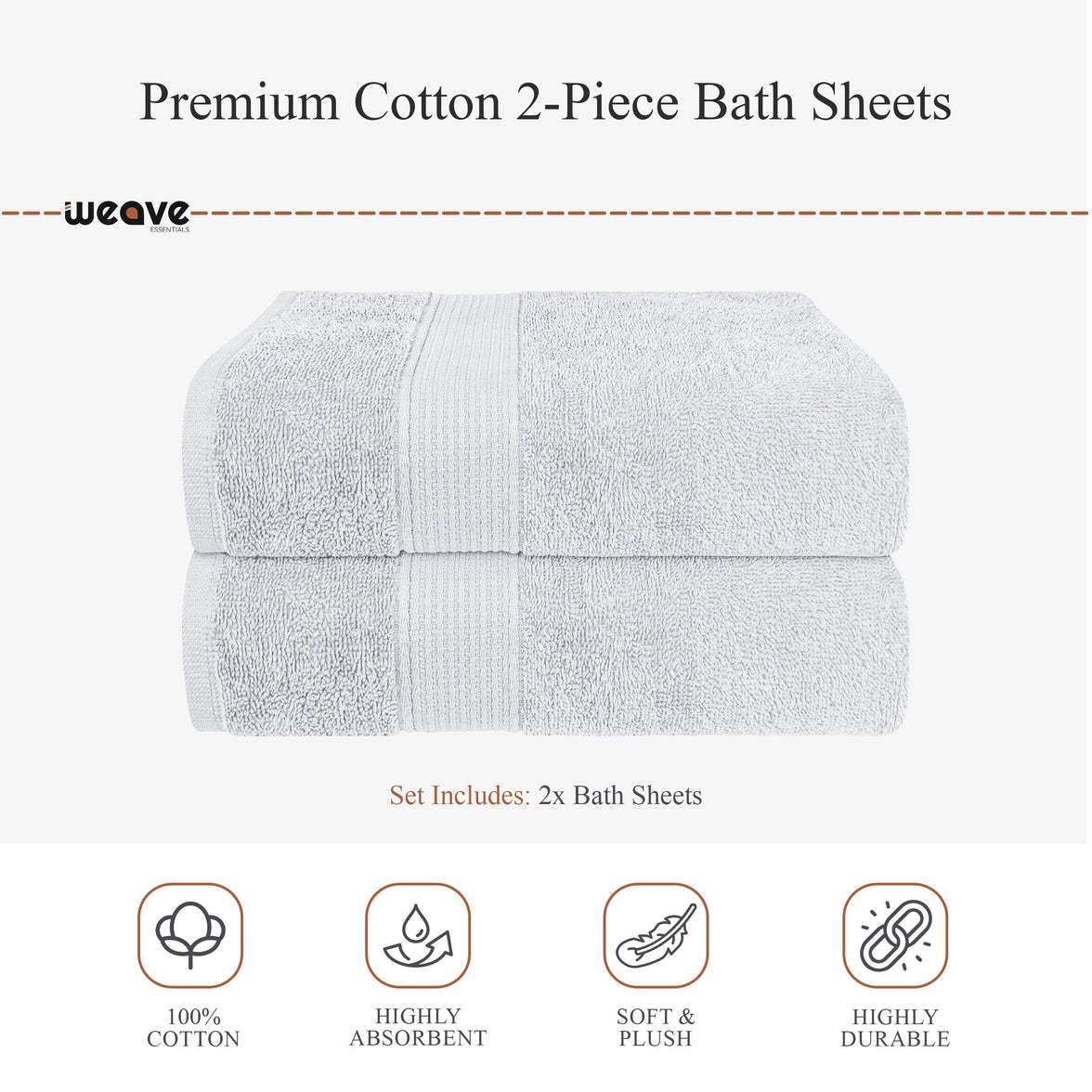 Rhodes Towel White 100% Cotton Hotel Quality Soft Super Absorbent Hand Bath Towels, Sheets & Face Cloths by OLIVIA ROCCO Towels