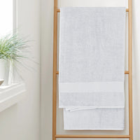 Rhodes Towel White 100% Cotton Hotel Quality Soft Super Absorbent Hand Bath Towels, Sheets & Face Cloths by OLIVIA ROCCO Towels