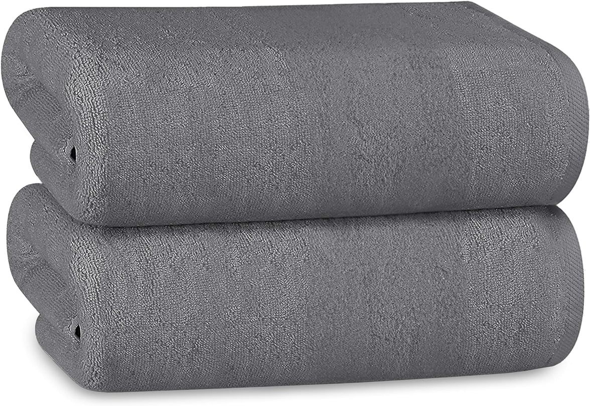 Multi-Pack Hotel Bath Sheets 500gsm Super Absorbent Quick Dry Soft Cotton Towels White Grey for B&Bs and Hospitals OLIVIA ROCCO 2 PK BATH SHEET / GREY Towels
