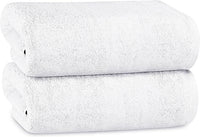 Multi-Pack Hotel Bath Sheets 500gsm Super Absorbent Quick Dry Soft Cotton Towels White Grey for B&Bs and Hospitals OLIVIA ROCCO 2 PK BATH SHEET / WHITE Towels