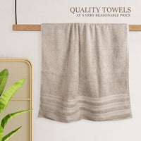 Ritz Viscose Stripe Super Soft Cotton Luxury Absorbent Towels, Jumbo Bath Sheet Packs & Towel Bale Sets Available by OLIVIA ROCCO Towels