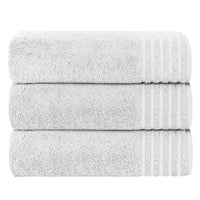 3 Pack Monaco Large Bath Sheets 100% Cotton 500GSM Highly Absorbent Towels Set for Home Gym Beach by OLIVIA ROCCO WHITE Towels